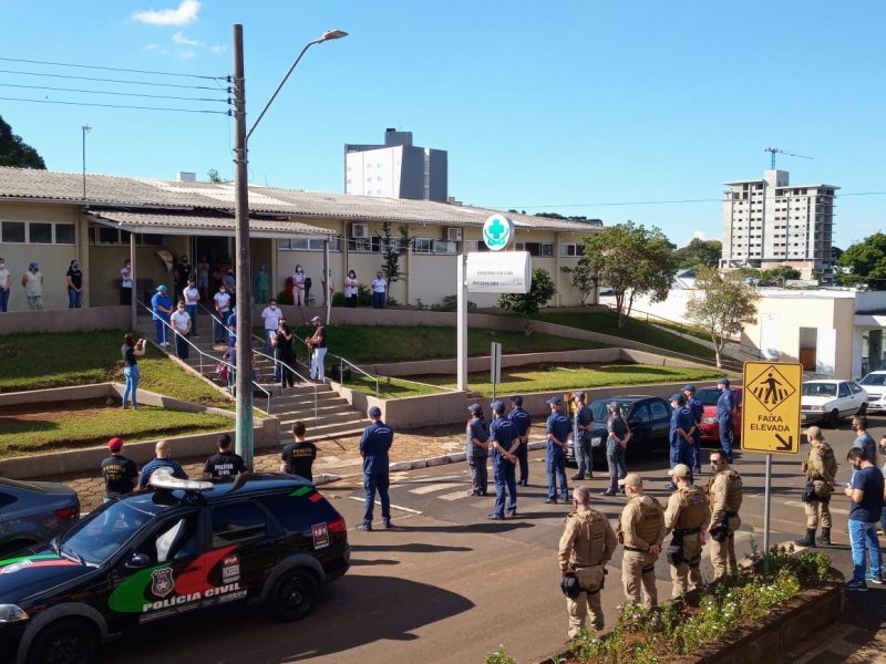 Ato contou com a participação do Corpo de Bombeiros, Polícia Militar, Polícia Civil e Instituto Geral de Perícias – Foto: Corpo de Bombeiros/ND