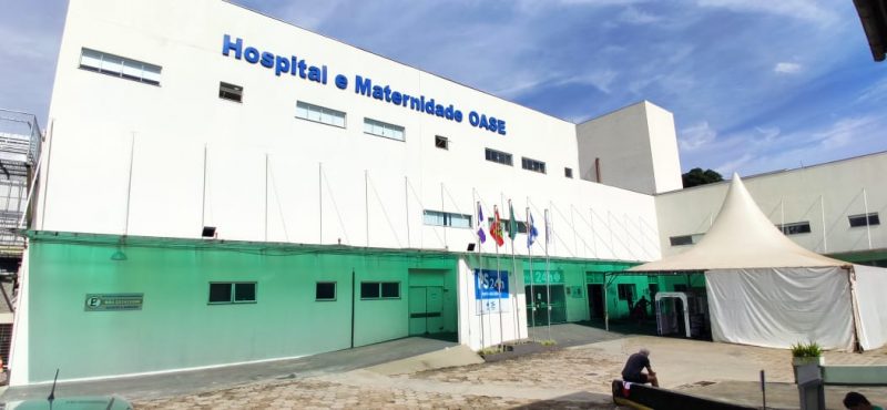 Hospital Oase, em Timbó, que é referência no atendimento à Covid-19 no Vale do Itajaí, só tem insumos para mais dois dias de internação na UTI – Foto: Stevão Limana/NDTV