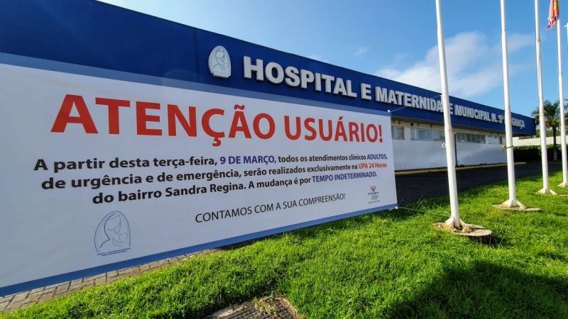 Hospital mudou o atendimento de pacientes adultos na cidade – Foto: Prefeitura de São Francisco do Sul/Divulgação