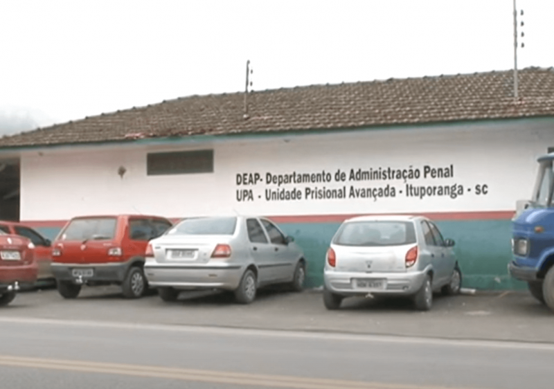 Frente da Unidade Prisional de Ituporanga