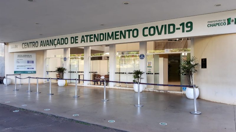 O espaço foi montado para ampliar o atendimento de pacientes com Covid-19. – Foto: Leandro Schmidt/Prefeitura de Chapecó/ND