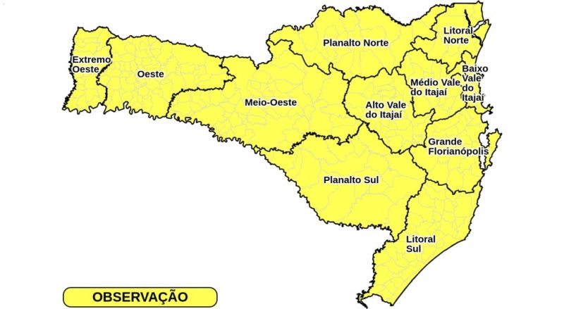 Previsão de chuva forte em todas as regiões do Estado – Foto: Divulgação/ND