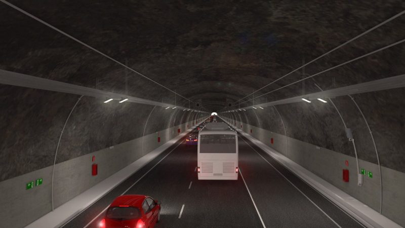 Túnel sugerido pela concessionária será construído com uma série de mecanismos iluminação e monitoramento – Foto: Arteris Litoral Sul/divulgação
