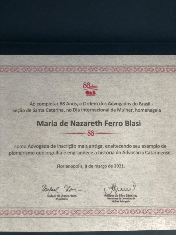 OAB-SC comemora 88 anos de fundação com vários atos – Foto: Divulgação
