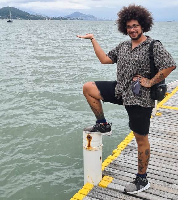Matheus Emerick gosta de frequentar as praias de Florianópolis – Foto: Acervo pessoal/ND