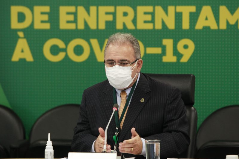 Ministro da saúde, Marcelo Queiroga, durante reunião sobre COVID 19 com o Congresso Nacional