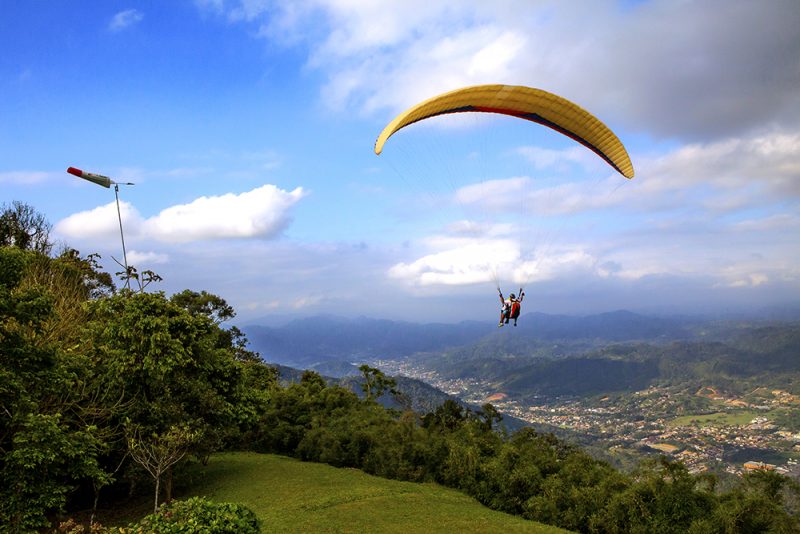 O parque do Morro Azul é muito procurado por praticantes de parapente – Foto: Rogério Edgar Maas