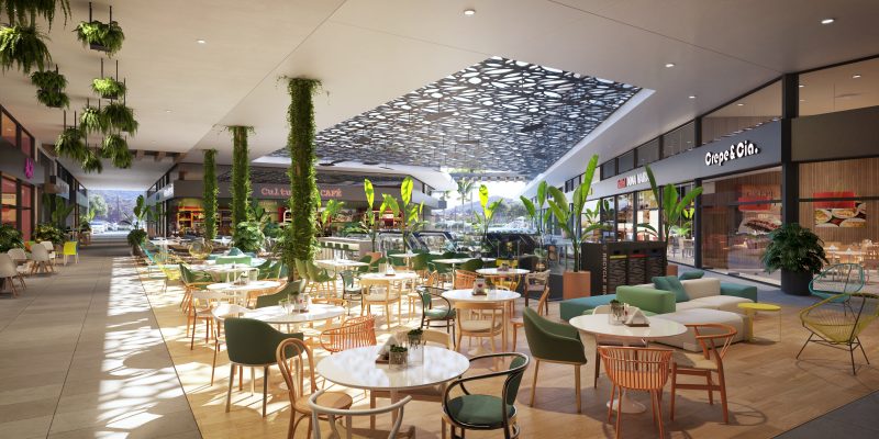 OKA Floripa tem um mall com 41 lojas em um mix diversificado de gastronomia, entretenimento, comércio e serviços – Foto: Divulgação/ND