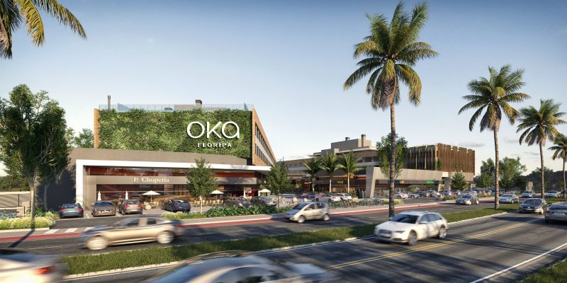 OKA Floripa propõe uma nova forma de viver, onde é possível morar, trabalhar e usufruir de um mix de lojas e serviços – Foto: Divulgação/ND
