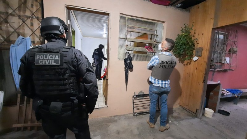 Operação cumpriu 14 ordens judiciais no RS e em SC nesta terça-feira (30) – Foto: Polícia Civil do Rio Grande do Sul/Divulgação/ND