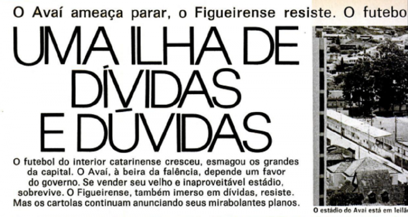 Crise dos clubes de futebol vem de mais tempo. – Foto: Acervo Placar/1977