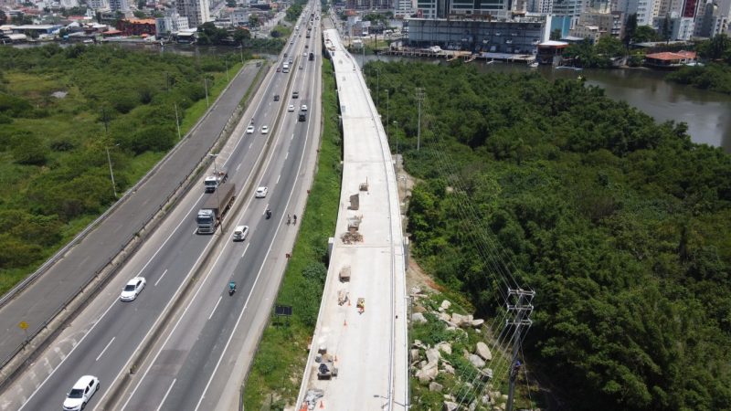Ponte deve ser liberada para tráfego no segundo semestre deste ano – Foto: Arteris/Divulgação