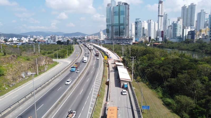 Ponte supostamente “torta” chamou a atenção de moradores – Foto: Arteris/Divulgação