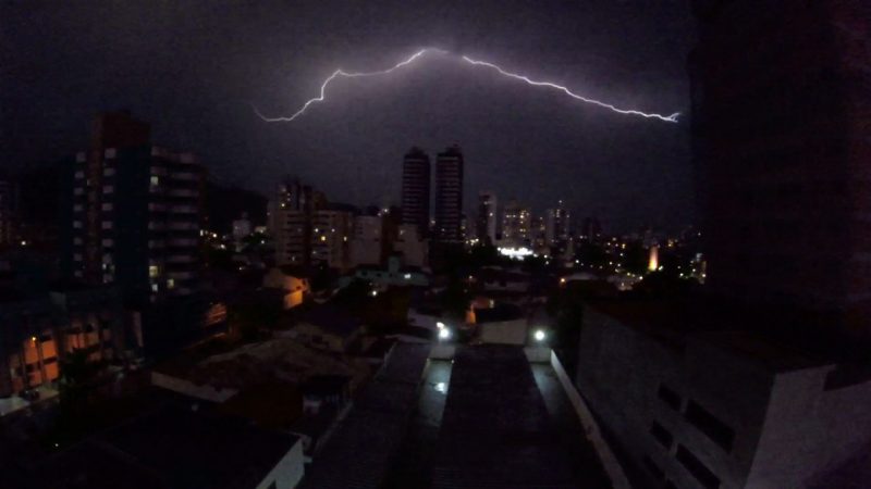 Tempestade em Itajaí, Litoral Norte de Santa Catarina – Foto: Paulo Sérgio/NDTV