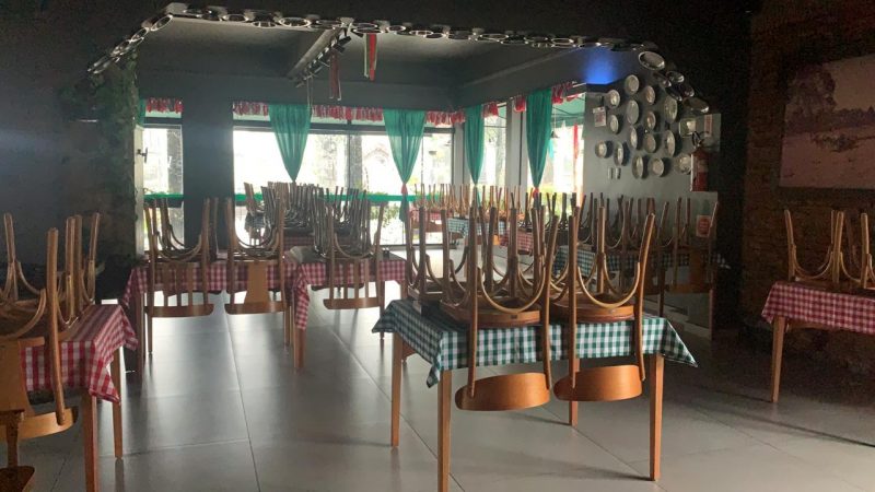 Restaurante fechado em Nova Veneza – Foto: Divulgação