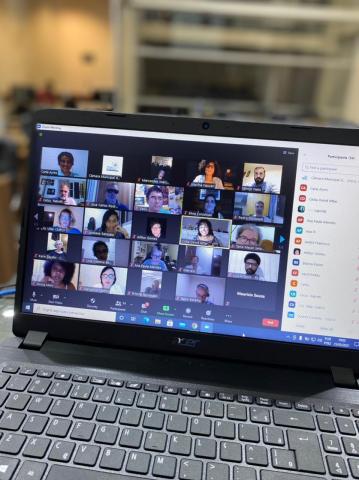 reunião online da Frente Parlamentar