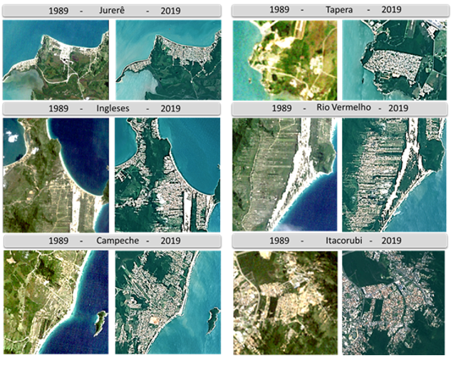 Imagens de satélite mostram expansão urbana em Florianópolis – Foto: Divulgação/ND