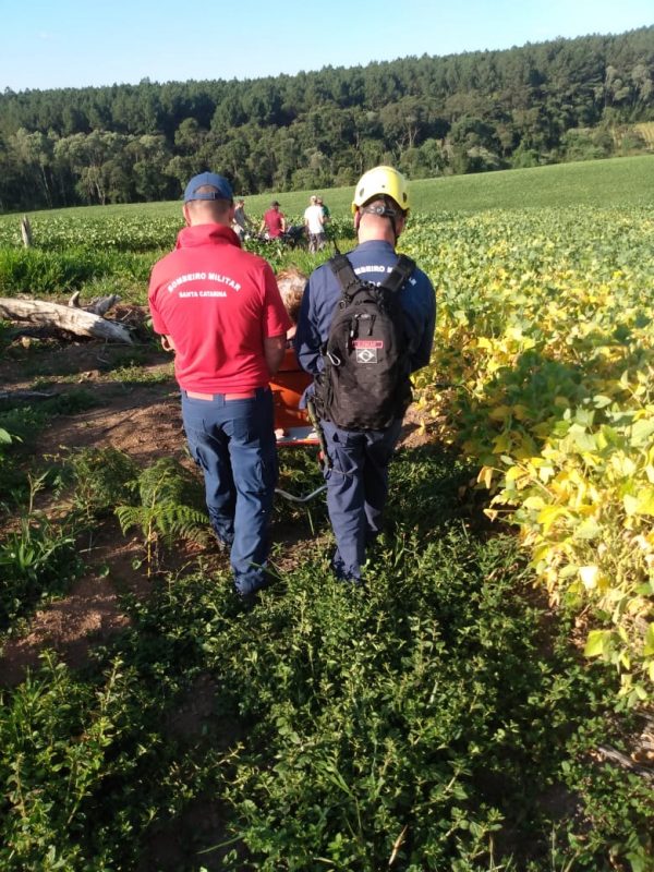 Idosa foi encaminhada ao Pronto-atendimento de Monte Castelo para atendimento m&eacute;dico especializado – Foto: Corpo de Bombeiros de Monte Castelo/Divulga&ccedil;&atilde;o ND