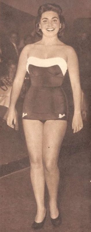 Terezinha Dutra, de Florianópolis, candidata de Santa Catarina ao Miss Brasil 1957, no Hotel Quitandinha, em Petrópolis (RJ) – Foto: Reprodução/O Cruzeiro/ND