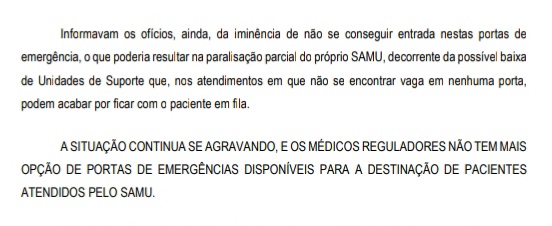 Trecho da nota da OZZ Saúde afirma que situação continua se agravando. – Foto: Divulgação/ND