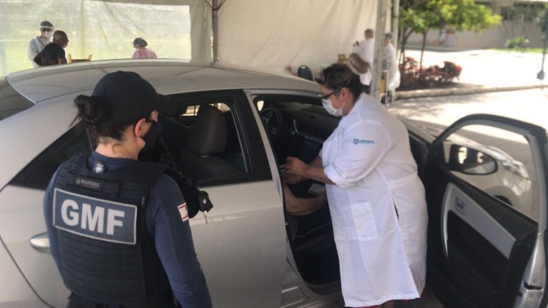 Ponto de vacina&ccedil;&atilde;o contra a Covid-19 em Florian&oacute;polis – Foto: GMF/Divulga&ccedil;&atilde;o/ND