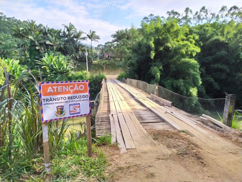 Ponte que d&aacute; acesso &agrave;s localidades de Terer&eacute; e S&atilde;o Valentim de Dentro ser&aacute; interditada – Foto: Divulga&ccedil;&atilde;o/ND