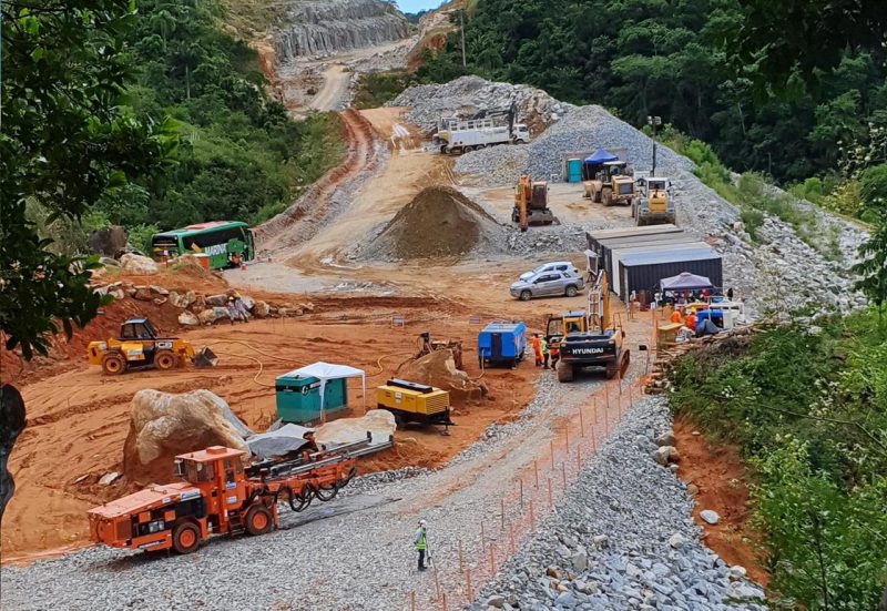 Obras do Contorno Viário estão a todo vapor – Foto: Arteris Litoral Sul/divulgação