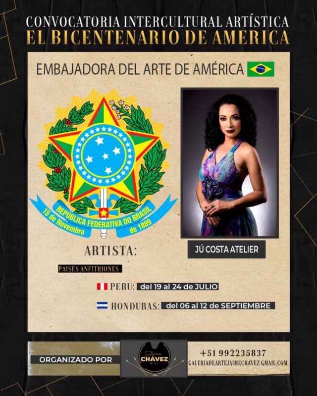 Cartaz da Convocação Intercultural Artística do Bicentenário da América – Foto: Redes Sociais/Reprodução/ND