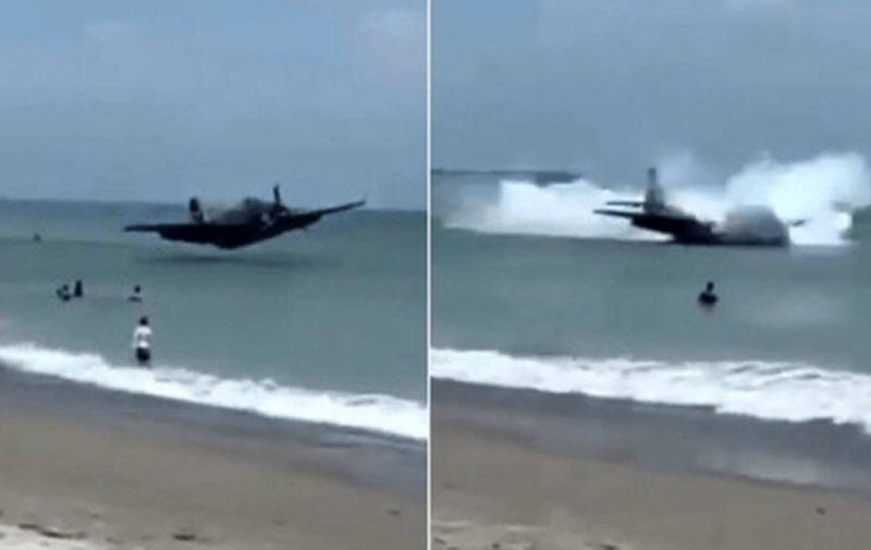 Avi&atilde;o &eacute; um modelo antigo e fazia voo de demonstra&ccedil;&atilde;o – Foto: Reprodu&ccedil;&atilde;o