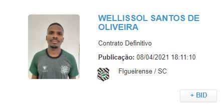 Atacante, Figueirense, BID, – Foto: BID/Reprodu&ccedil;&atilde;o/ND