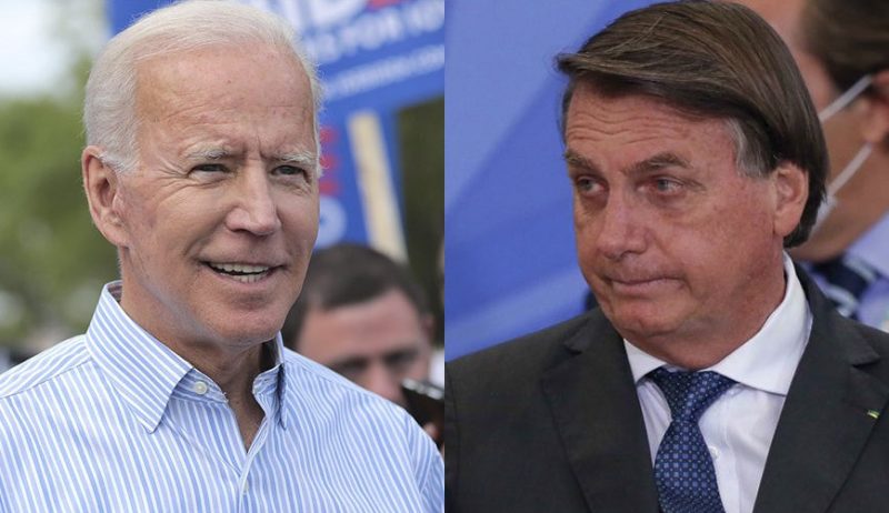 Joe Biden e Jair Bolsonaro negociam ajuda norte-americana contra a Covid-19 – Foto: Reprodução/R7