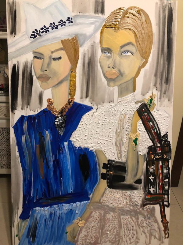 A arte de Marina sempre ligada com a moda.
