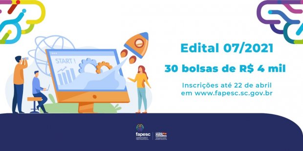 Inscrições para 30 bolsas de R$ 4 mil para gestão de projetos – Foto: Fapesc/Divulgação/ND