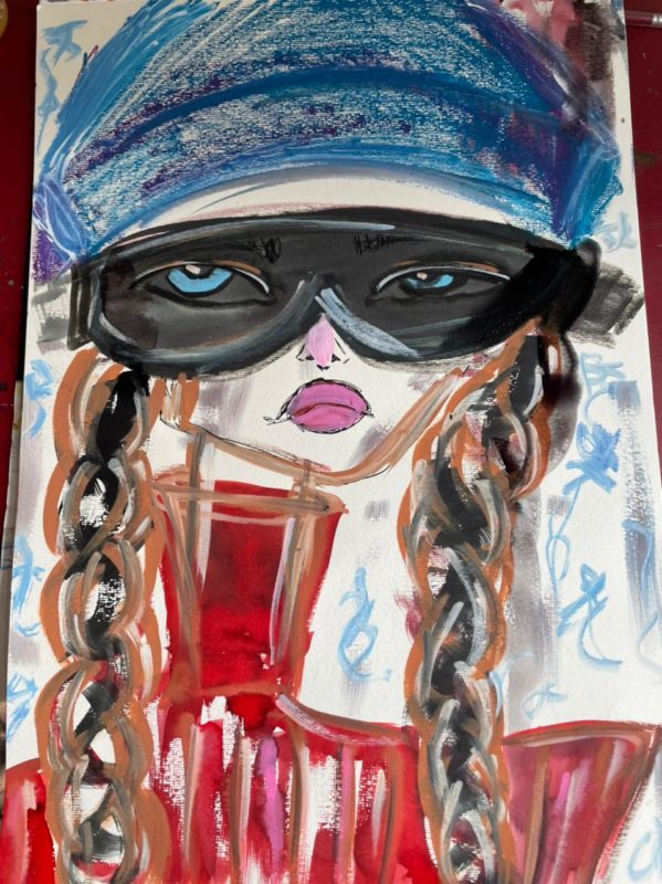 A arte de Marina sempre ligada com a moda.
