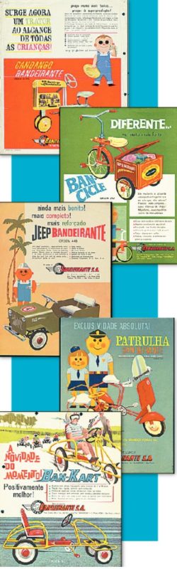 Linha dos cobiçados brinquedos Bandeirante nos anos 1960 – Foto: Arquivo Pessoal/ND