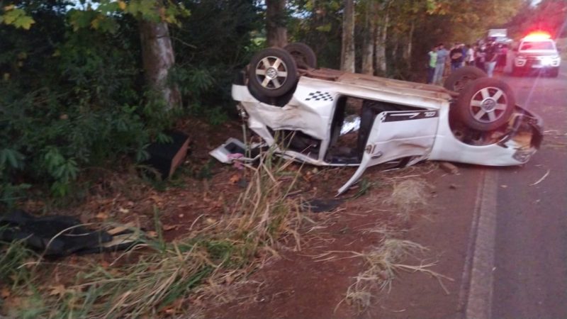 Mulher morreu no grave acidente no interior de Ipua&ccedil;u e outra ficou gravemente ferida – Foto: Corpo de Bombeiros/Divulga&ccedil;&atilde;o ND