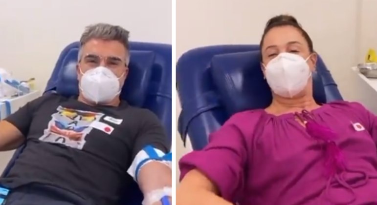 Claudia Raia e Jarbas Homem de Mello doaram sangue ao ator Paulo Gustavo, nesta sexta (9) – Foto: Reprodu&ccedil;&atilde;o/Instagram