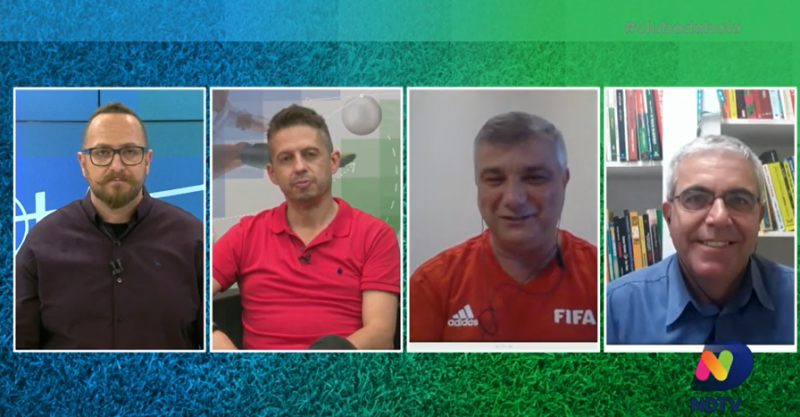 Diretor de arbitragem da FCF, Marco Ant&ocirc;nio Martins defendeu os &aacute;rbitros de SC em um programa Clube da Bola – Foto: Clube da Bola/NDTV