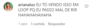 @arianaluz: EU TO VENDO ISSO EM LOOP PQ PASSO MAL DE RIR – Foto: Redes Sociais