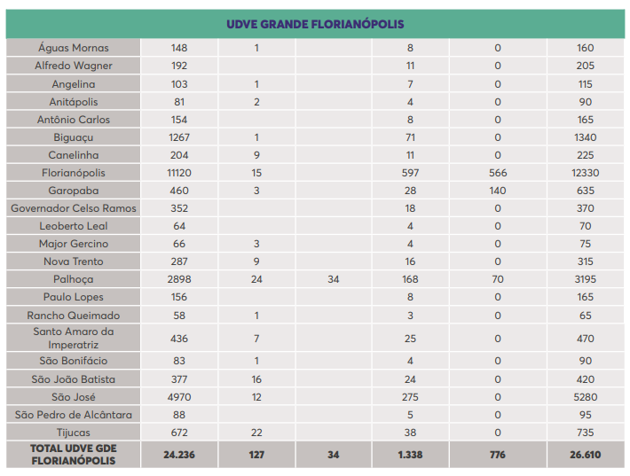 Tabela mostra a quantidade de doses que cada cidade vai receber &#8211; Foto: SES/Divulgação