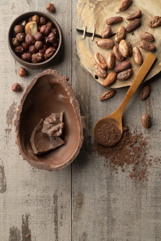 Foto de ovo de chocolate FIT para ilustrar a matéria
