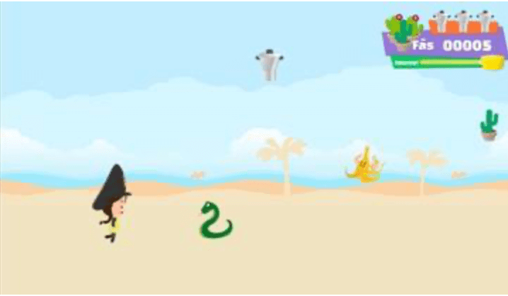 Juliette enfrenta uma cobra no game: sucesso nos celulares tamb&eacute;m – Foto: Reprodu&ccedil;&atilde;o