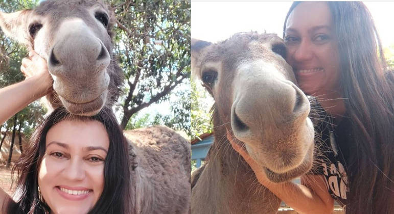 Django e sua dona Jacqueline Golvea – Foto: Reprodução