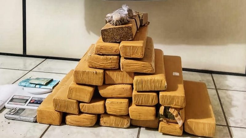Operação da PM apreende 25 quilos de maconha em Blumenau – Foto: Divulgação/Polícia Militar Blumenau
