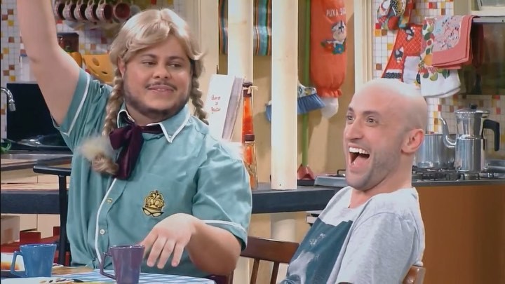 Marcus Majella e Paulo Gustavo em cena do Vai que Cola – Foto: Reprodução/Instagram/ND