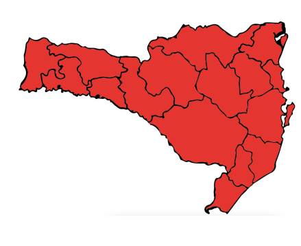 Mapa mostra Estado todo no vermelho no quesito que mede a ocupação dos leitos – Foto: SES/Divulgação