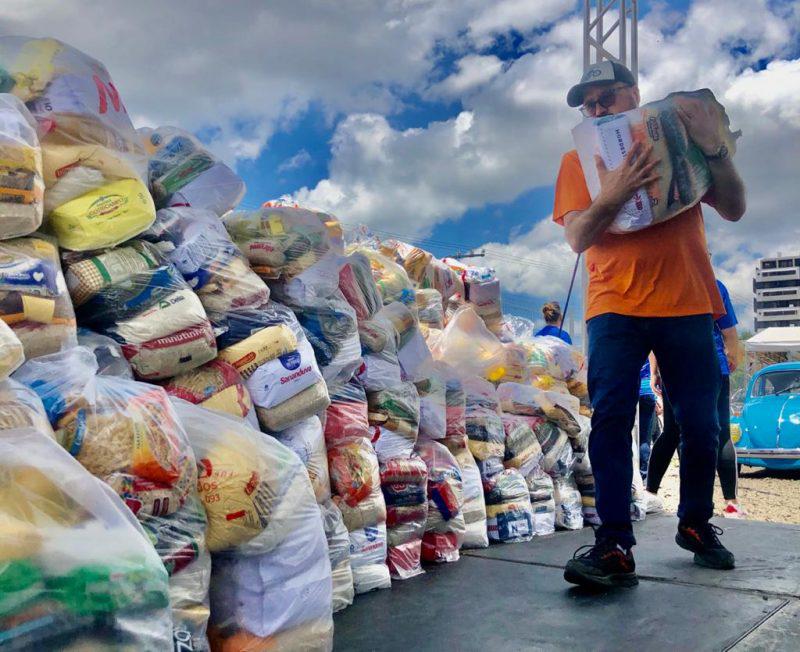 Quantidade de alimentos doados em Cocal do Sul revela sensibilidade da população do município – Foto: Divulgação