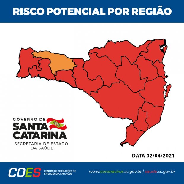 Xanxerê é a única região que aparece no nível grave da matriz – Foto: SES/Divulgação