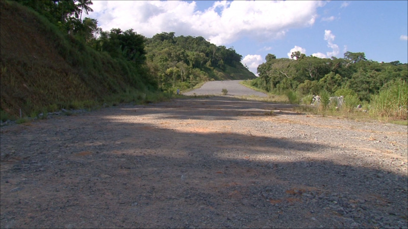 Obras na SC-108, em Blumenau, podem ser retomadas na pr&oacute;xima semana – Foto: Reprodu&ccedil;&atilde;o/NDTV Blumenau