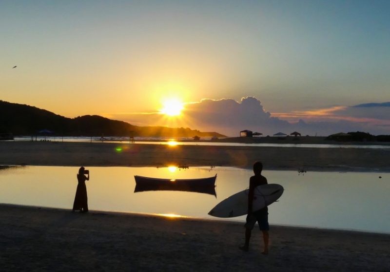Praia da Guarda do Emba&uacute; vira paix&atilde;o de surfistas e catarinenses – Foto: Pl&iacute;nio Bordin/ND